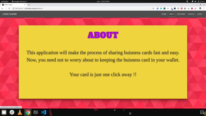 Card Share Application